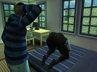 Black Man Pounds Red Head Woman in Her Room