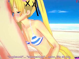 marie rose bikini sex on beach in 3d cartoon fantasy doa full fantasyking3