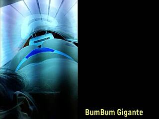 I prepare for lover in tanning booth