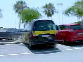 Brunette Milf with Big Natural Boobs Deepthroats and Squirts Outdoors