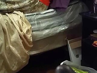 Stepmother Flashes and Watches Big Black Cock Monster Eagerly.