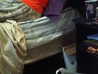 Stepmother Flashes and Watches Big Black Cock Monster Eagerly.