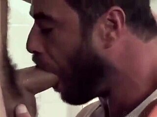 Hydraulic Firefighter Fucks in Bar Bathroom with Monster Cock