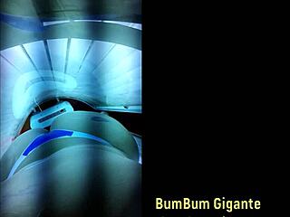 I prepare for lover in tanning booth
