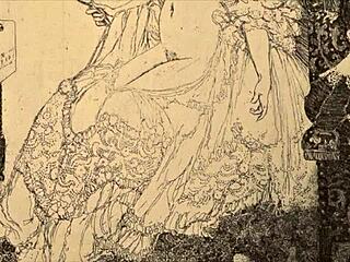 Vintage hentai erotic cartoon illustration