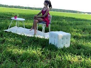 Backstage Fucking with Skinny Blonde Teen in Raw Nature Setting