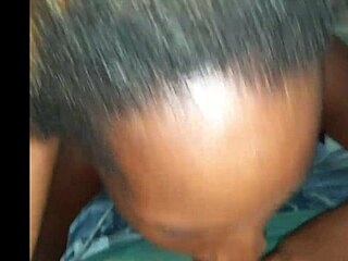 Juicy blowjob and passionate dirty talking with busty brunette ebony deepthroat and gets facial.