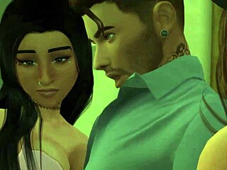 pornstars gather at college party for wild sims 4 porn scenes.