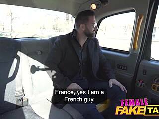 Yo, this Female Fake Taxi driver lets her passenger grab her massive tits in the backseat! 😜