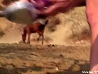 my skinny blonde wife getting hard fucked outdoor with swingers