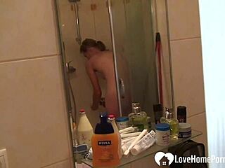 A beautiful solo shower scene with a sexy amateur