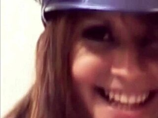 The brunette babe in lingerie teases with cuffs and naughty panties, commanding her boy to submit.