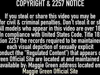 maggie green stuffs undies in cunt while teasing clit