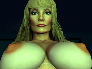 sexy mature cougar riding dildo with wild energy