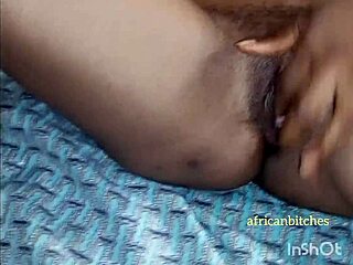 Waiting for my boyfriend, oiled ebony ass and natural tits ready for sex