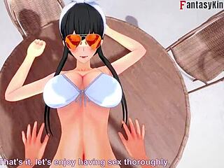 Yor Forger in bikini has hard sex by the pool, check it out! 😍