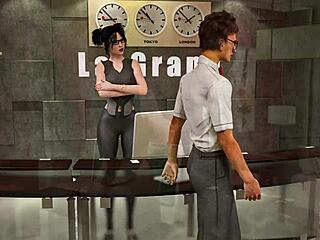 Anime gameplay with public riding and big cock action in Fashion Business Episode 3