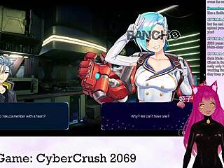 hey, vtuber lewdneko playing cybercrush 2069 part 1, what tits and boobs action?