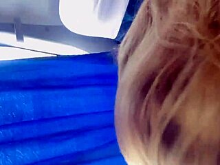 blonde exhibitionist masturbates wet pussy on bus until orgasm