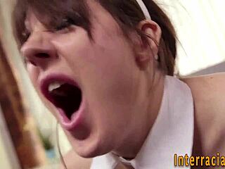 Slut Gets Interracial Fucked with Monster Cock