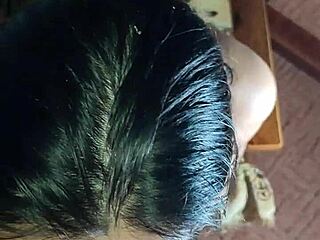 husband fills wife's panties with cum