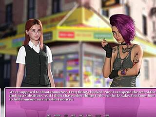 Hot Emo with Tattoos Smokes in Sexy Summer City Outfit!