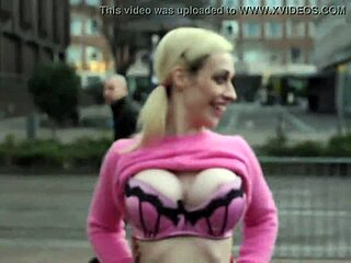 can you believe this girl pissing in jeans while everyone stares in public?