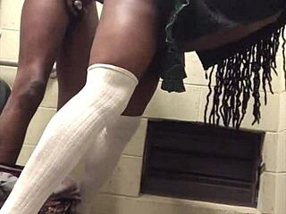 Creaming On Dick In The Gas Station Bathroom