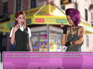 Hot Emo with Tattoos Smokes in Sexy Summer City Outfit!