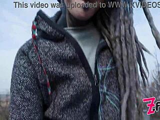 Caught goth couple in wild public blowjob 😈 POV on ruins