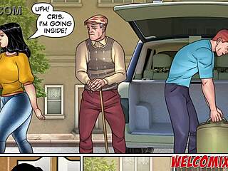 What do you think pops the old pervert wants from his unwelcome guest in this hentai?