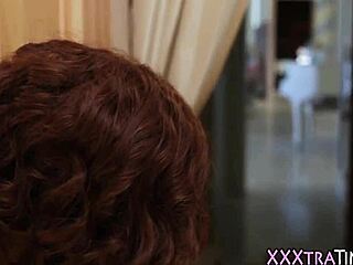 small redhead teen gets facial cumshot