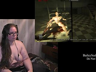 Naked Outlast PLAY THROUGH Gets Wild in PART 3. Tattooed Brunette Shocks with Big Tits!