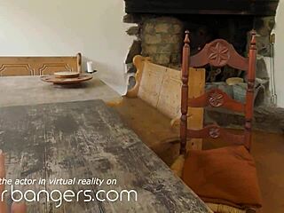 Curvy European Waitress Rides In Cowgirl And Doggystyle For Group POV In VR