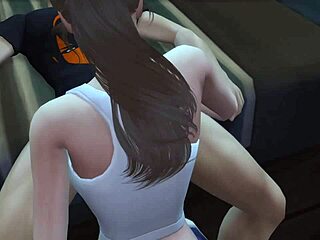 girl sneaks a suck on friend’s cock after wild party.