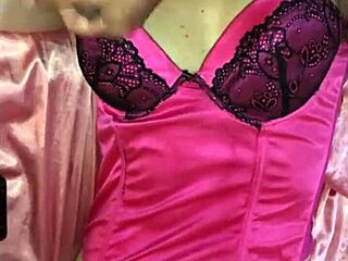 french amateur slut rimming blowjob in satin lingerie