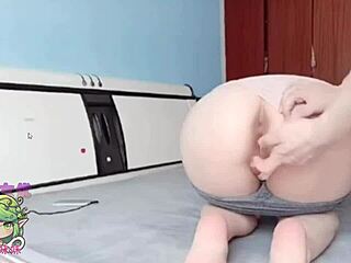 Asian girl doing yoga gets suddenly fucked bareback.