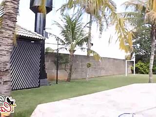 Pool guy left me sticky with cum