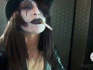 Goth girls showcase sexy smoking styles