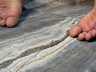 Hey, check out these dirty feet in a Bugs Bunny pose!