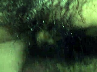 in the rain, a gay guy gets his ass fucked by another in anal sex