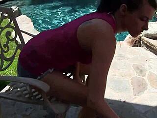 Pool Guy Pounds Hot Babe Danica Dillan With Monster Cock By The Pool, Leaving Her Dripping With Jizz