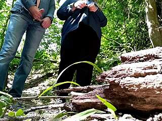 Ever helped a sexy fat stranger make you cum outdoors like this?