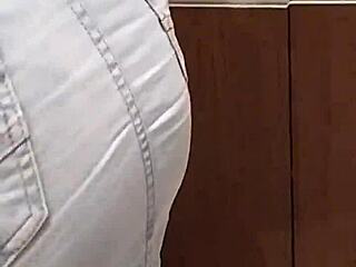 What's Under That Tight Jeans Skirt at Skirtshouse? A Sneaky Encoxando Moment Awaits You