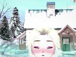 Elsa sucking cock and banging in Frozen fantasy
