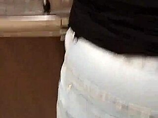 What's Under That Tight Jeans Skirt at Skirtshouse? A Sneaky Encoxando Moment Awaits You