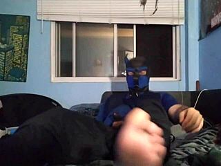 Exploring self-pleasure with a chastity cage