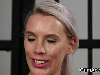 Wacky Honey Receives Facial Cumshot While Swallowing Love Juice in Blowbang