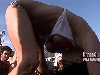 Ever seen a wild spring break whip cream tit licking contest?