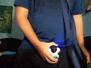 Exploring self-pleasure with a chastity cage